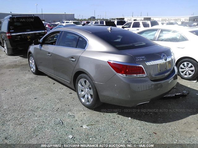 1G4GE5ED7BF331503 - 2011 BUICK LACROSSE CXS BROWN photo 3
