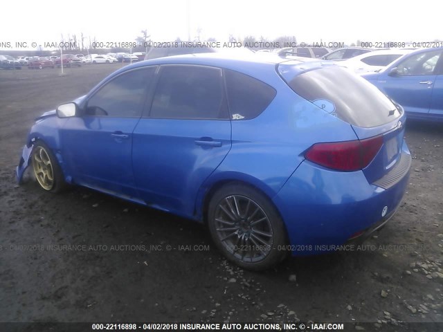 JF1GR7E64BG808006 - 2011 SUBARU IMPREZA WRX BLUE photo 3