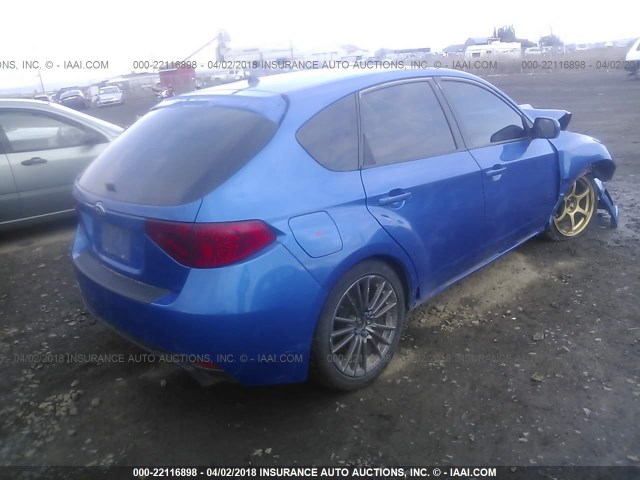 JF1GR7E64BG808006 - 2011 SUBARU IMPREZA WRX BLUE photo 4