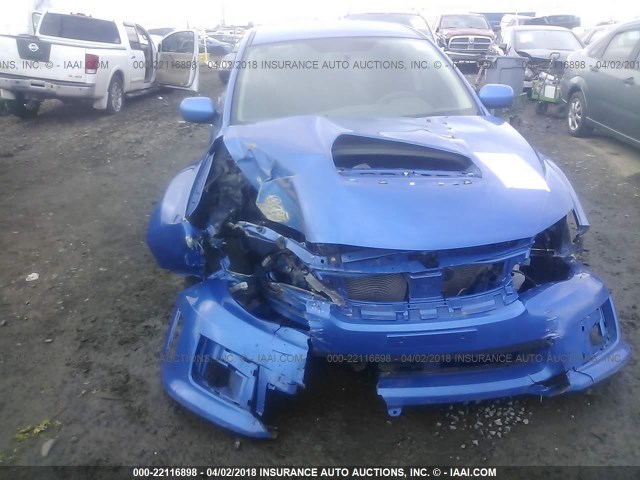 JF1GR7E64BG808006 - 2011 SUBARU IMPREZA WRX BLUE photo 6