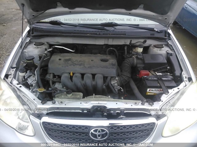 1NXBR32E96Z674847 - 2006 TOYOTA COROLLA CE/LE/S SILVER photo 10