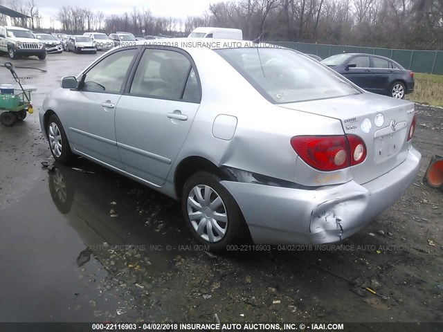 1NXBR32E96Z674847 - 2006 TOYOTA COROLLA CE/LE/S SILVER photo 3