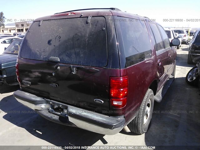 1FMRU1566YLA44329 - 2000 FORD EXPEDITION XLT ბურგუნდია ფოტო 4