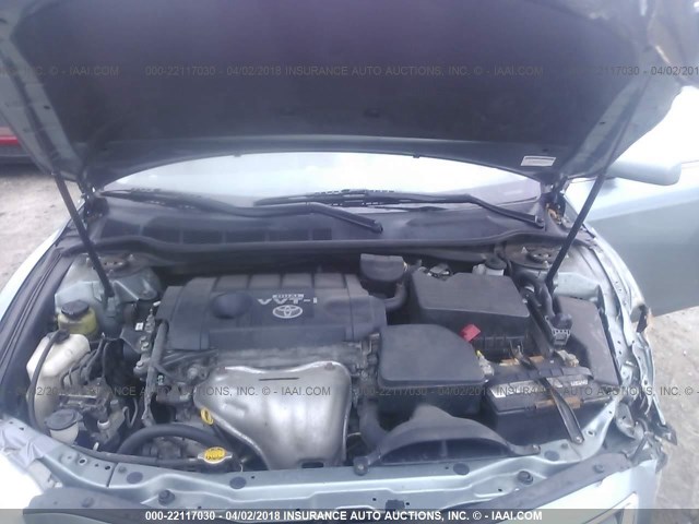 4T4BF3EK5AR056708 - 2010 TOYOTA CAMRY SE/LE/XLE TEAL photo 10