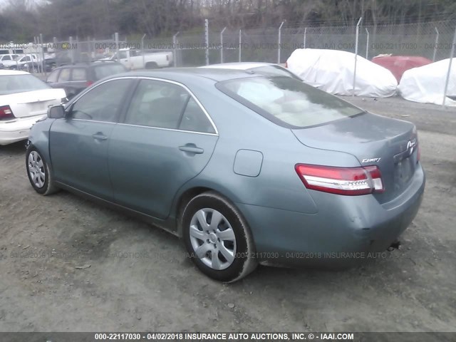 4T4BF3EK5AR056708 - 2010 TOYOTA CAMRY SE/LE/XLE TEAL photo 3