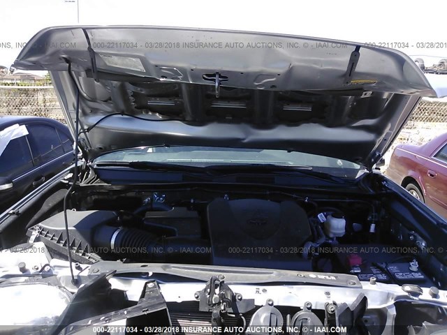 3TMAZ5CN4HM048480 - 2017 TOYOTA TACOMA DBL CAB/SR5/TRD SPORT/OR GRAY photo 10