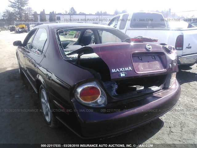 JN1DA31D63T507122 - 2003 NISSAN MAXIMA GLE/GXE/SE MAROON photo 3