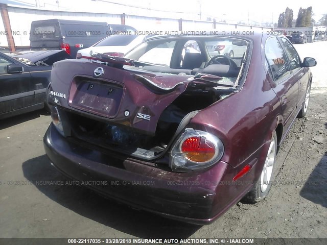 JN1DA31D63T507122 - 2003 NISSAN MAXIMA GLE/GXE/SE MAROON photo 4