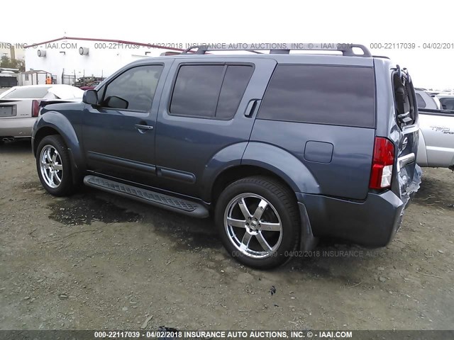 5N1AR18W35C758148 - 2005 NISSAN PATHFINDER LE/SE/XE GRAY photo 3