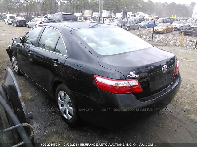 4T1BE46K27U675373 - 2007 TOYOTA CAMRY NEW GENERAT CE/LE/XLE/SE BLACK photo 3