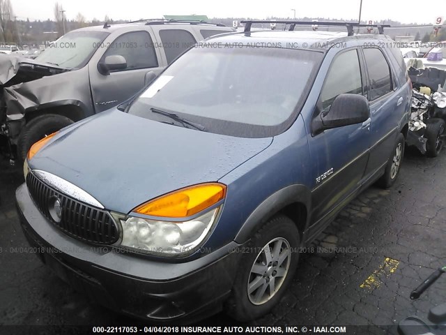 3G5DA03E62S521815 - 2002 BUICK RENDEZVOUS CX BLUE photo 2