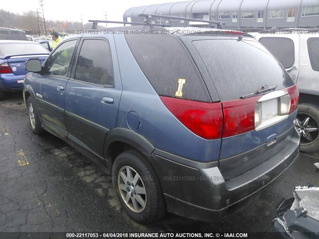 3G5DA03E62S521815 - 2002 BUICK RENDEZVOUS CX BLUE photo 3