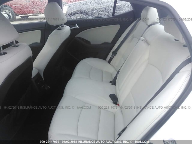 5XXGR4A65DG222049 - 2013 KIA OPTIMA SX WHITE photo 8