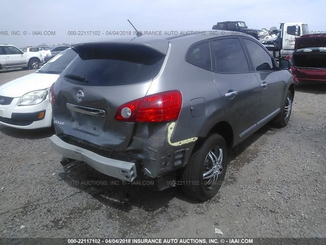 JN8AS5MT4BW575657 - 2011 NISSAN ROGUE S/SV/KROM GRAY photo 4