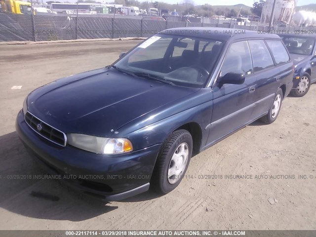 4S3BK4352W7310510 - 1998 SUBARU LEGACY L BLUE photo 2