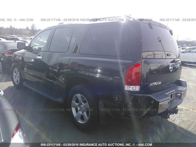 5N1AA08B46N730010 - 2006 NISSAN ARMADA SE/LE BLACK photo 3