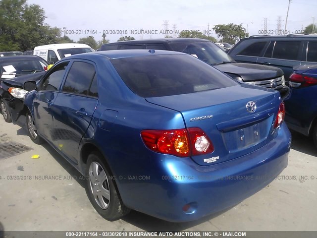 2T1BU4EE3AC520063 - 2010 TOYOTA COROLLA S/LE/XLE BLUE photo 3