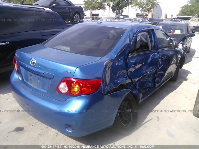 2T1BU4EE3AC520063 - 2010 TOYOTA COROLLA S/LE/XLE BLUE photo 4