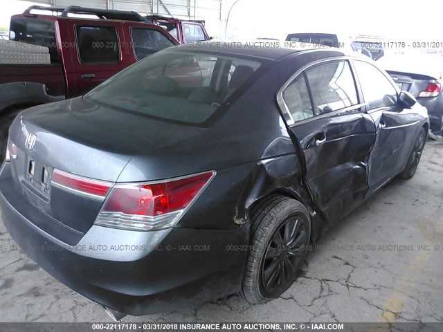 1HGCP2E71BA103758 - 2011 HONDA ACCORD EX GRAY photo 4