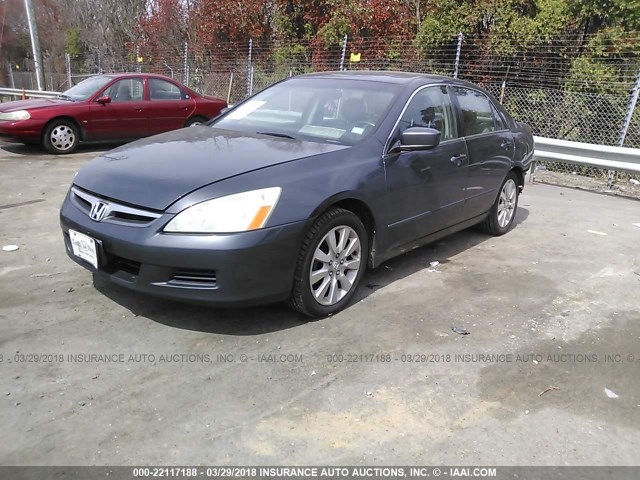 1HGCM665X6A039965 - 2006 HONDA ACCORD EX GRAY photo 2