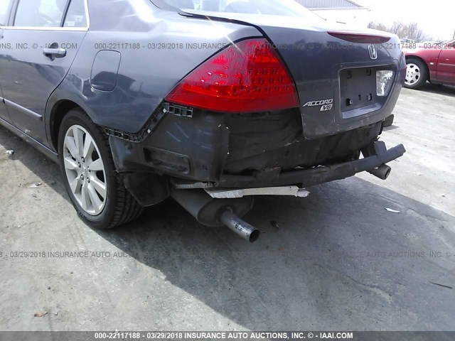 1HGCM665X6A039965 - 2006 HONDA ACCORD EX GRAY photo 6