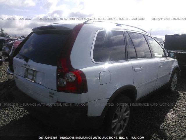 YV1CZ852351212169 - 2005 VOLVO XC90 V8 WHITE photo 4