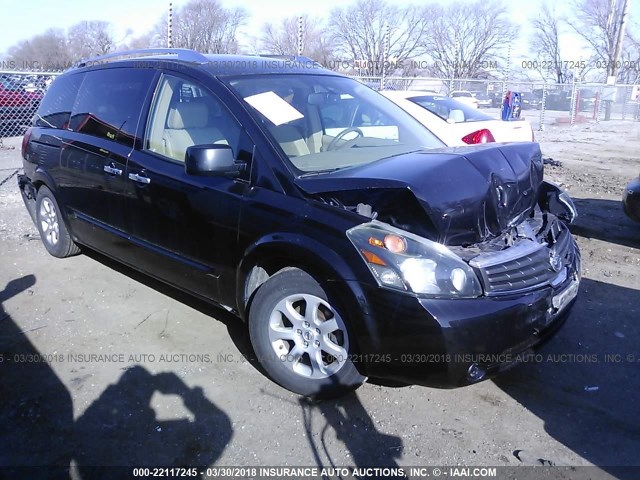 5N1BV28U17N135414 - 2007 NISSAN QUEST S/SE/SL BLACK photo 1