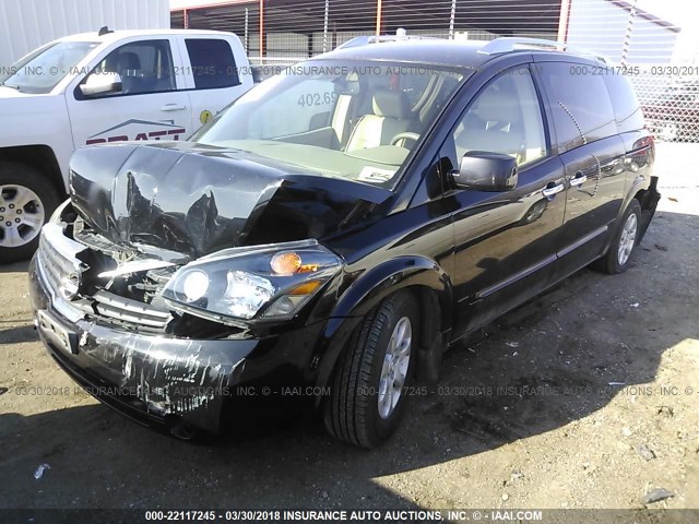 5N1BV28U17N135414 - 2007 NISSAN QUEST S/SE/SL BLACK photo 2