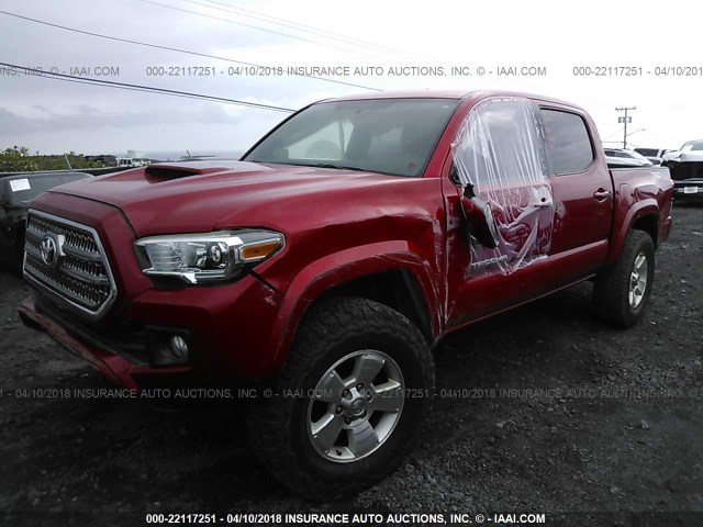 3TMCZ5AN3GM010717 - 2016 TOYOTA TACOMA DBL CAB/SR/SR5/TRD SPT/OR RED photo 6