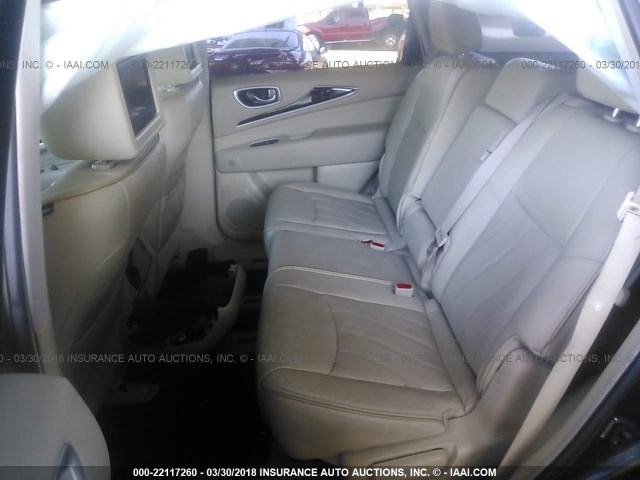 5N1AL0MM2DC325564 - 2013 INFINITI JX35 GRAY photo 8