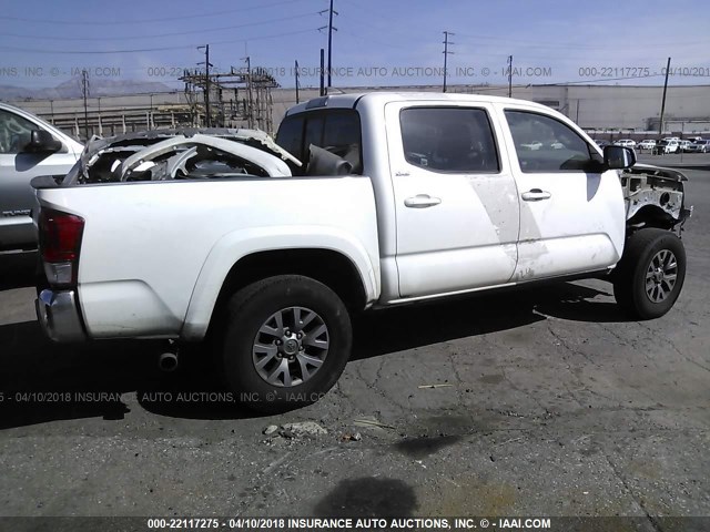 5TFAX5GN5GX053860 - 2016 TOYOTA Tacoma DOUBLE CAB/SR/SR5 WHITE photo 4