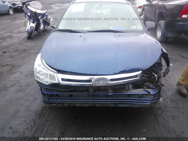 1FAHP35N08W239065 - 2008 FORD FOCUS SE/SEL/SES BLUE photo 6