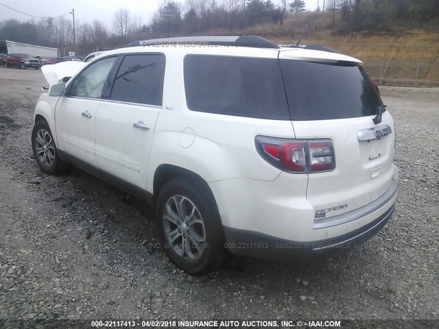 1GKKVRKD0FJ127112 - 2015 GMC ACADIA SLT-1 Biały zdjęcie 3