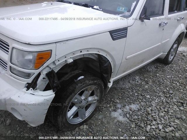 1D8GU58627W607261 - 2007 DODGE NITRO R/T WHITE photo 6