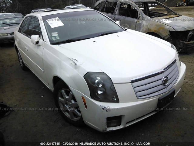 1G6DM57T170106621 - 2007 CADILLAC CTS WHITE photo 1