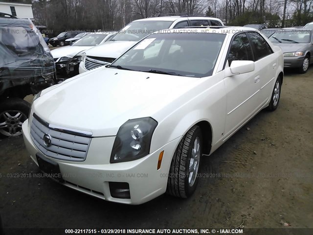 1G6DM57T170106621 - 2007 CADILLAC CTS WHITE photo 2