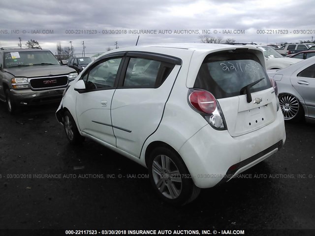 KL8CD6S99DC521487 - 2013 CHEVROLET SPARK 1LT Белый фото 3