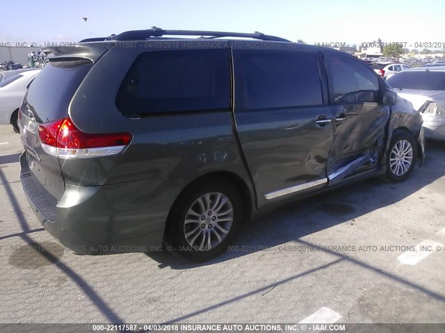 5TDYK3DC7DS297144 - 2013 TOYOTA SIENNA XLE/LIMITED GREEN photo 4