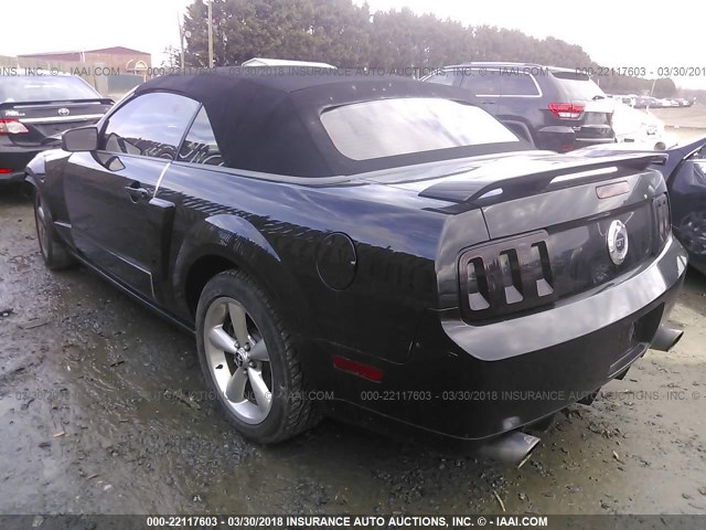 1ZVHT85H975344573 - 2007 FORD MUSTANG GT BLACK photo 3