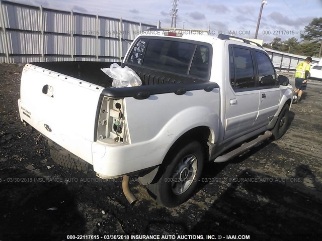 1FMZU67E51UB69484 - 2001 FORD EXPLORER SPORT TR  WHITE photo 4