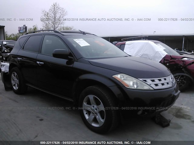 JN8AZ08T44W201657 - 2004 NISSAN MURANO SL/SE BLACK photo 1