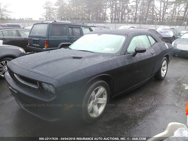 2C3CDYAG6CH228150 - 2012 DODGE CHALLENGER SXT BLACK photo 2