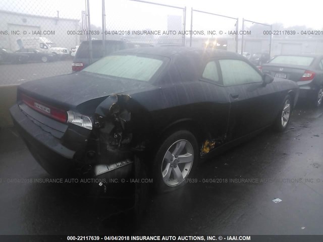 2C3CDYAG6CH228150 - 2012 DODGE CHALLENGER SXT BLACK photo 4