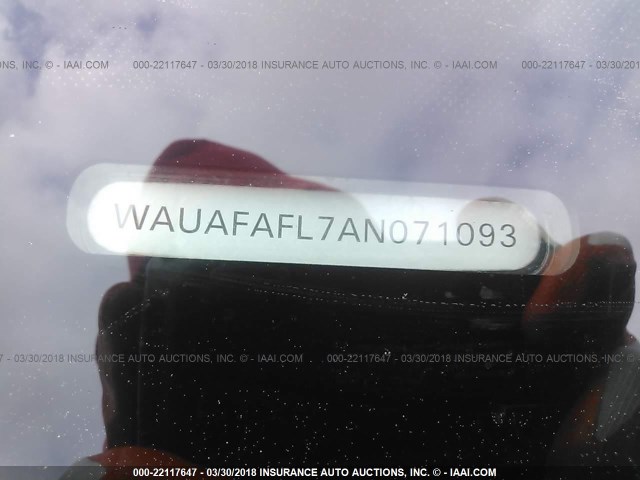 WAUAFAFL7AN071093 - 2010 AUDI A4 PREMIUM BLACK photo 9