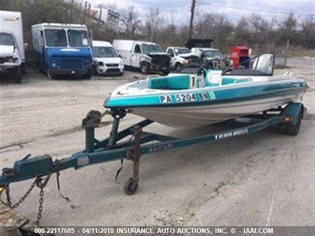 MBVE4368D595 - 1995 CAJUN BOAT AND TRAILER  TURQUOISE photo 1