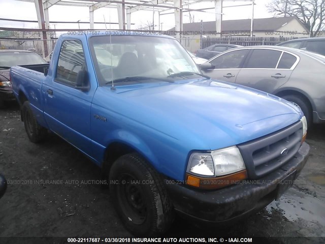 1FTYR10C9YPA04902 - 2000 FORD RANGER BLUE photo 1