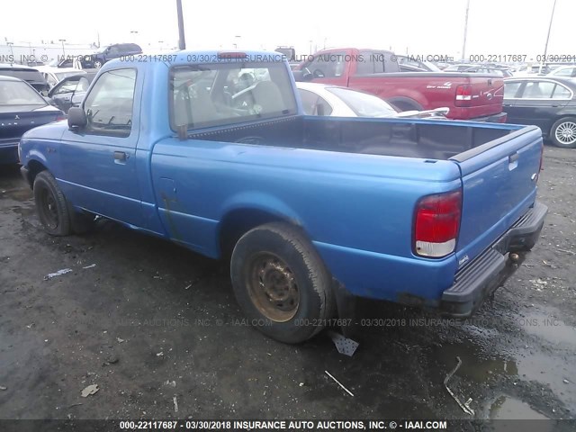 1FTYR10C9YPA04902 - 2000 FORD RANGER BLUE photo 3