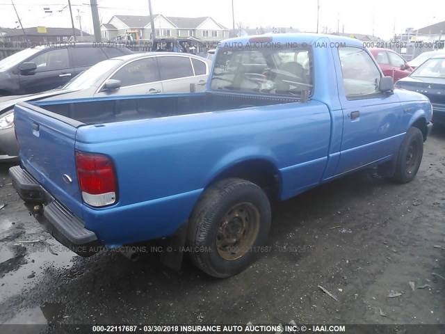 1FTYR10C9YPA04902 - 2000 FORD RANGER BLUE photo 4