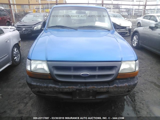 1FTYR10C9YPA04902 - 2000 FORD RANGER BLUE photo 6