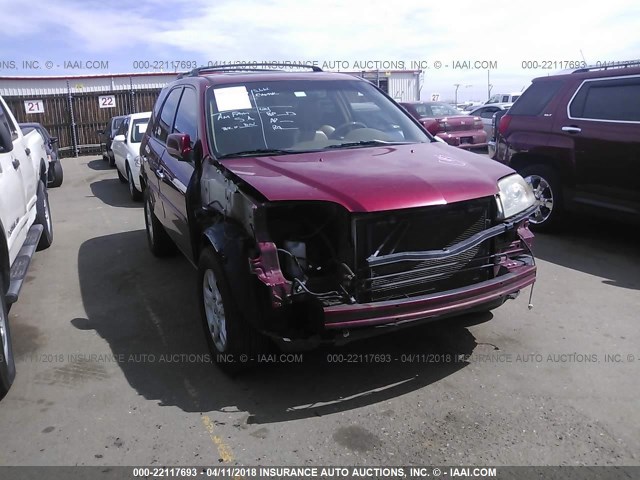 2HNYD18684H553481 - 2004 ACURA MDX TOURING RED photo 1